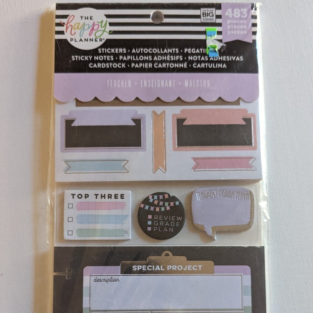 NWT Back to School Teacher 483 pcs Happy Planner Sticker Multi Pack Stickers NEW